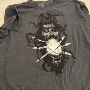 WWE Bray Wyatt Fiend Lantern T-Shirt Glow in the Dark. Gray Size XXL